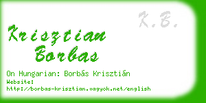 krisztian borbas business card