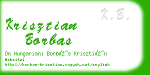 krisztian borbas business card